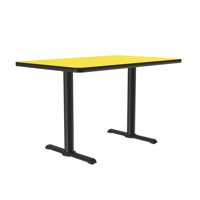 Table de salle de pause, l 60 po x P 30 po, Jaune
