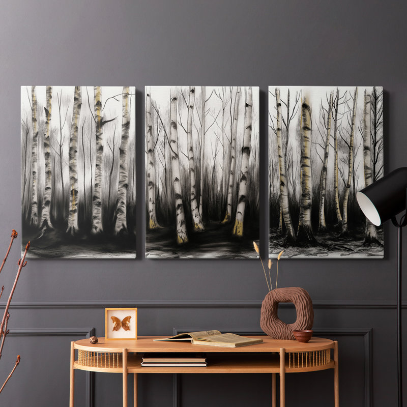Lanscape Study Series II - Ensemble de toiles tendues avec châssis Premium - Prêt à être accroché