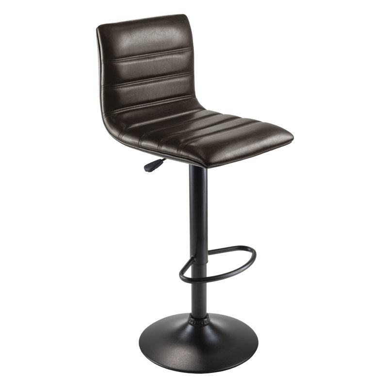 Beversley Swivel Upholstered Adjustable Height Counter Stool with Metal Frame