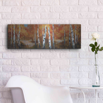 «Autumn Birch II» par Art Fronckowiak - reproduction d'art non encadrée sur métal