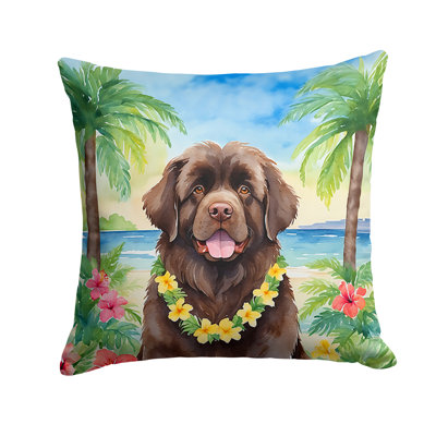 Newfoundland Luau Throw Pillow