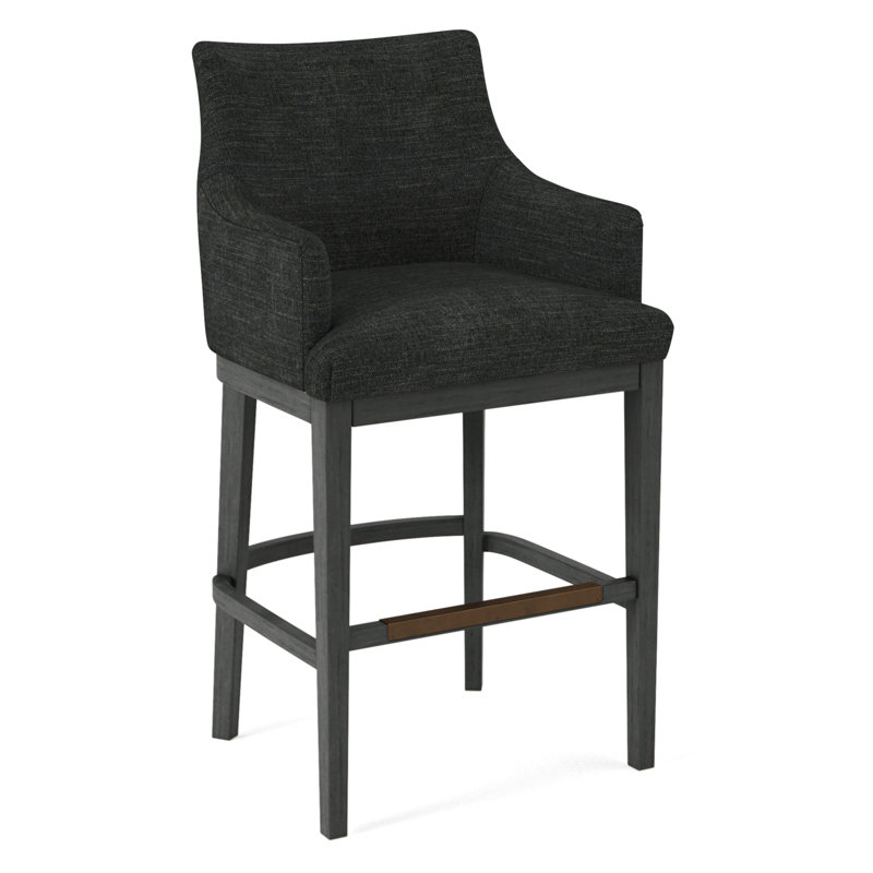 Upholstered Stool, Applause Ashton, Black