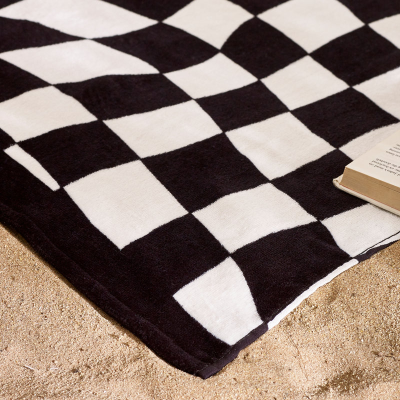 Checkerboard Cotton Beach Towel