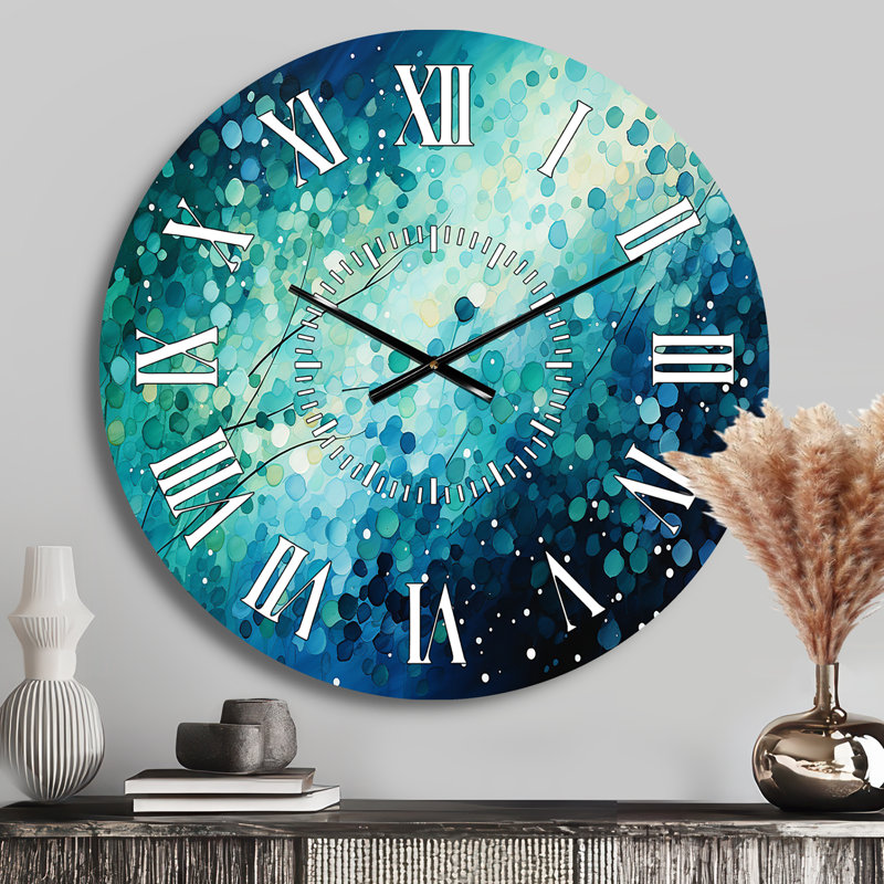 Horloge murale Turquoise Tranquility, Médium