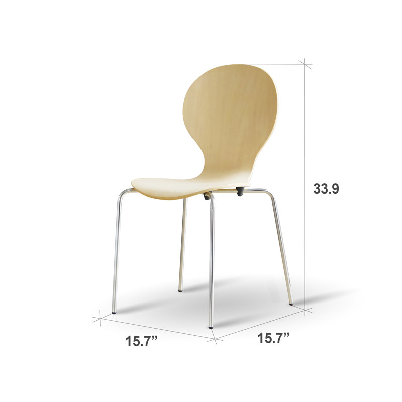 Isabellarose 17.3'' H Stacking Side Chair, Natural