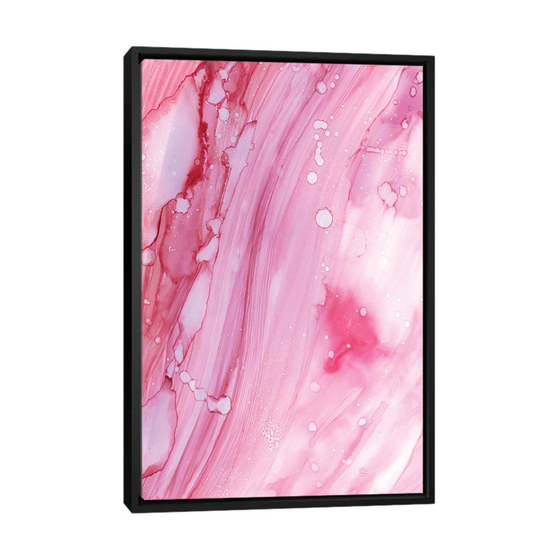 «Pink Galaxy», impression sur toile, H 26 po x l 18 po x P 1,5 po, Toile avec cadre noir, Pas de tapis