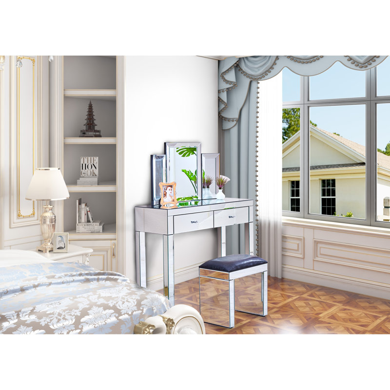 Elegant Mirror Dressing Table With Ample Storage