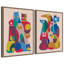 «Retro Cats & Dogs», ensemble de 2 toiles encadrées par Rachel Lee 3 Birdies Studio