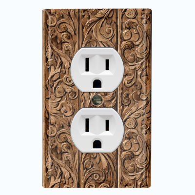 Plaque murale standard en bois brun