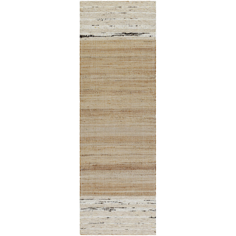 Culbert Striped Handmade Flatweave Jute/Wool Area Rug in Light Gray, Rectangle 8' x 10'