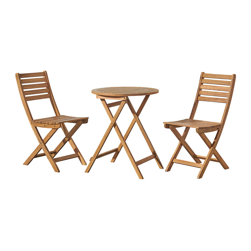 Ensemble table et chaises pliantes Cabot d'Alaterre Furniture - Table ronde et 2 chaises