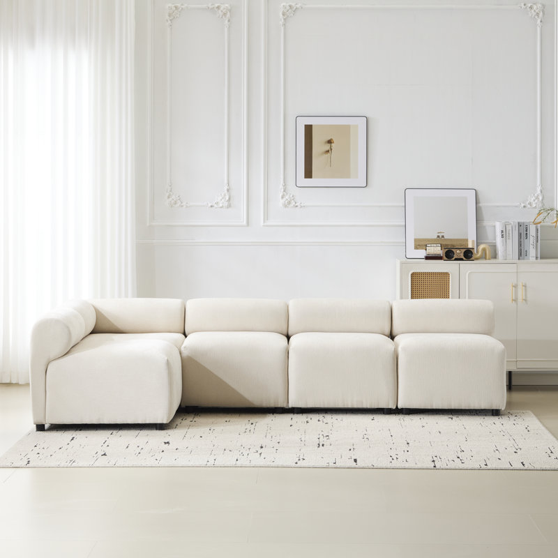 Canapé modulaire rembourré en U Briar, H 27 po x l 109 po x P 57 po