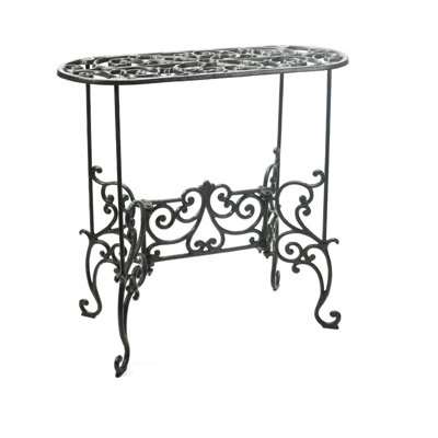 Heavy Duty Cast Iron Potted Plant Stand Garden Table by Bloomsbury Market