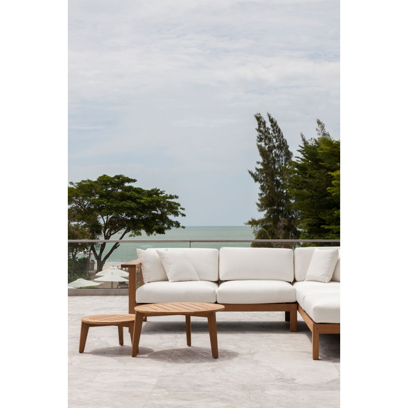 Maro Square Pillow Cover & Insert, Canvas Natural Sunbrella® Canvas