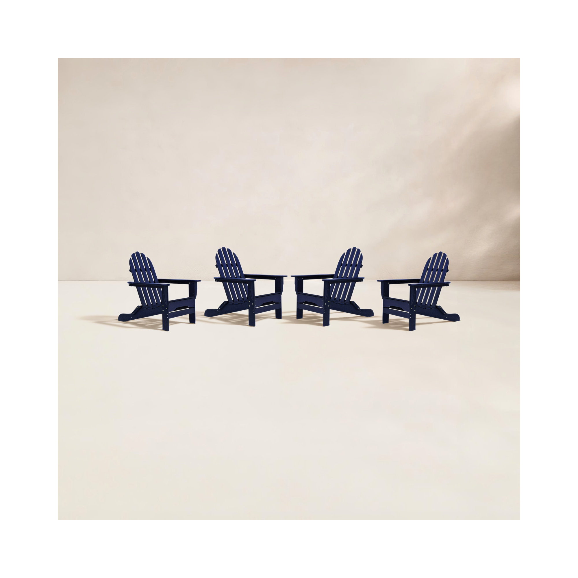 Brunt Outdoor Adirondack Set, Navy