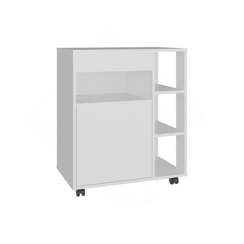 Space-Saving Microwave Cart Cabinet,Storage, Microwave Stand, and Rolling Wheels