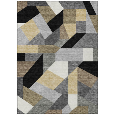 Machine Washable Indoor/Outdoor Chantille ACN2893 Geometric Rug
