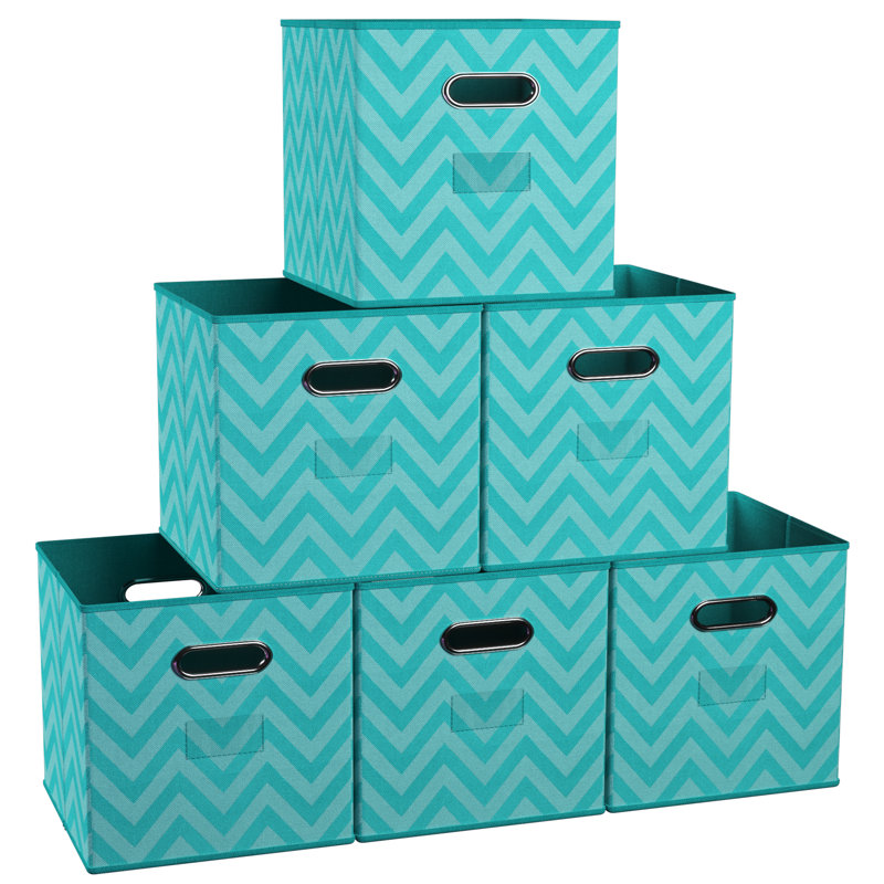 Bac en carton pliable, Bleu sarcelle