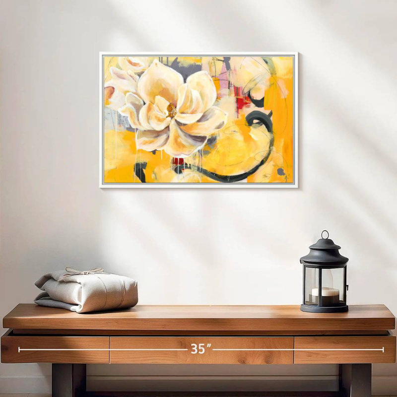 Charme du Sud, 19 po x 13 po, Cadre flottant blanc