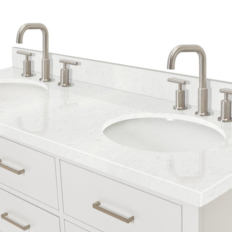 Macmullin 72.25'' W Double Vanity, White, 60"