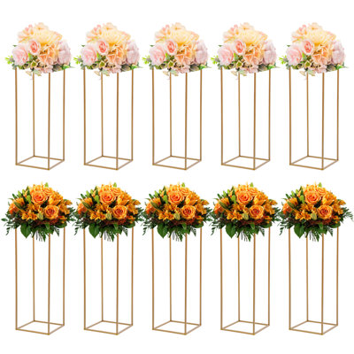 Support à fleurs 31,49 pouces 10 pièces en métal pour mariage ou fêtes