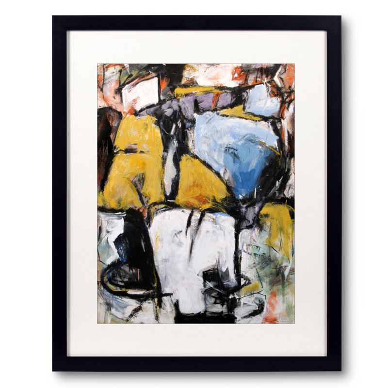Dodge par William O'connor - Peinture, H 21,25 po x l 17,25 po, Papier avec cadre noir