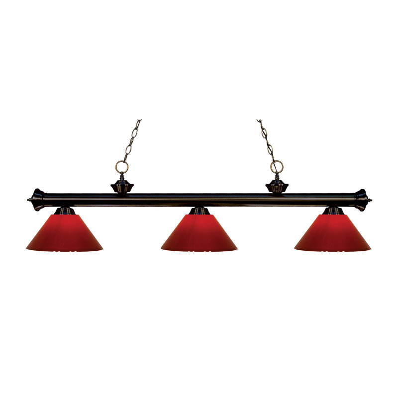Chevelle 3 - Light Pendant, Red, Bronze, No