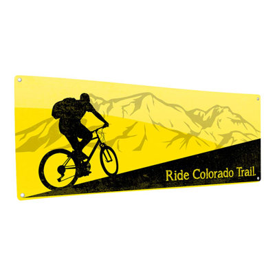 «Ride Colorado Trail Metal Sign» sur métal