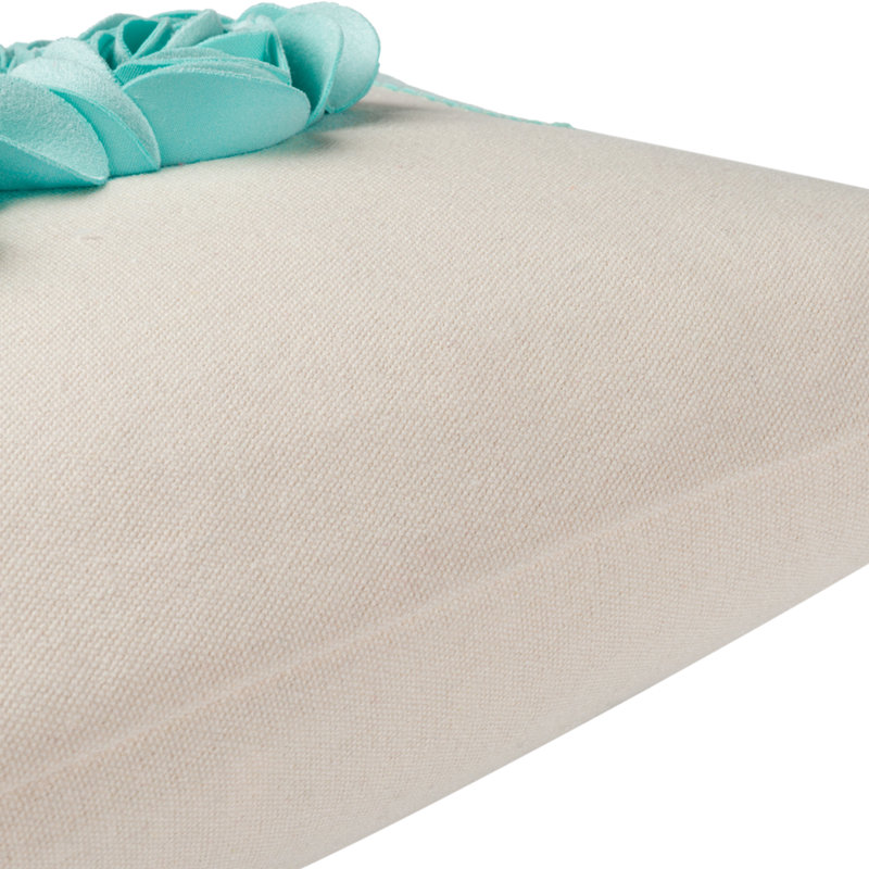  Housse de coussin en toile appliquée, Bleu