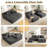 Boneless 74.8" Faux Fur Upholstered Sleeper Sofa Couch-1088799766