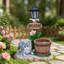 Décoration de jardin jardinière chat allongé
