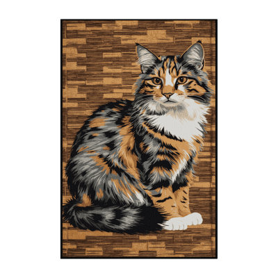 Washable Australian Mist Cats Area Rug