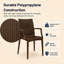 Fauteuil de patio empilable sans assemblage Mace - Chaise de salle à manger moderne en tissu toutes saisons imperméable et robuste-124128378-30181370