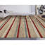 Tapis beige, rouge et gris noué à la main de haute qualité