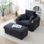 Fauteuil d'appoint surdimensionné avec repose-pieds, fauteuil simple avec grand siège et accoudoirs très larges, fauteuil de lecture moderne et confortable-689025653