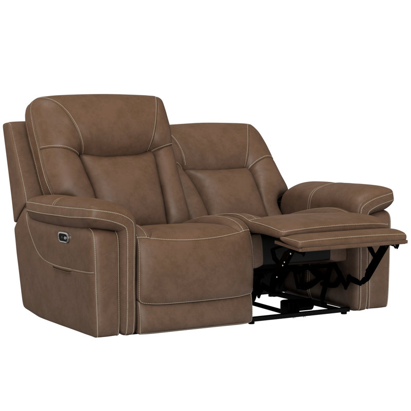 Brown Zero Gravity Dual Power Massage Loveseat