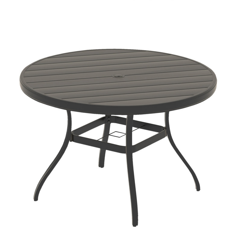 VRSHWO"Outdoor Round Patio Dining Table For 4-6(Only Including Table), Black