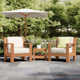 Bogota Teak 2 - Person Patio Conversation Sets with Sunbrella® Cushions