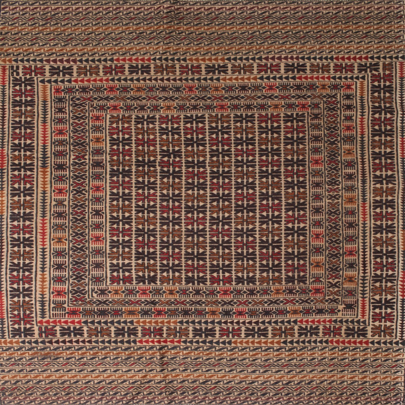 Tapis brun Southwestern, Rectangle 5 pi x 7 pi