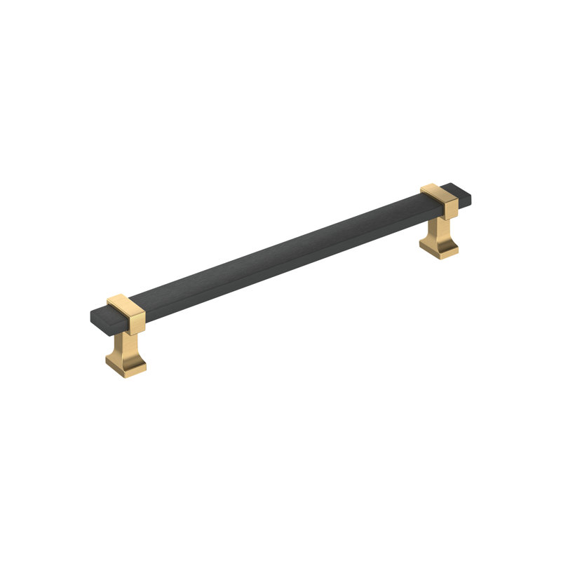 Overton 6 5/16 po (160 mm) d'un centre à l'autre, 7 9/16", Noir mat brossé / bronze champagne