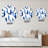 Dark Blue Long Liquid Drops - Modern Wall Clock-1294183139