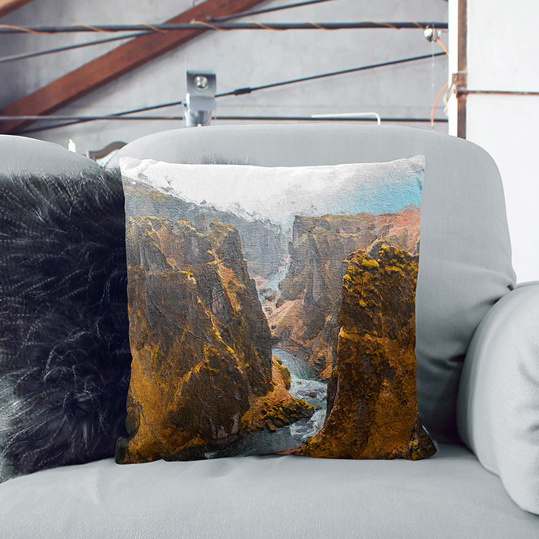 Canyon in Iceland Cushion with Filling