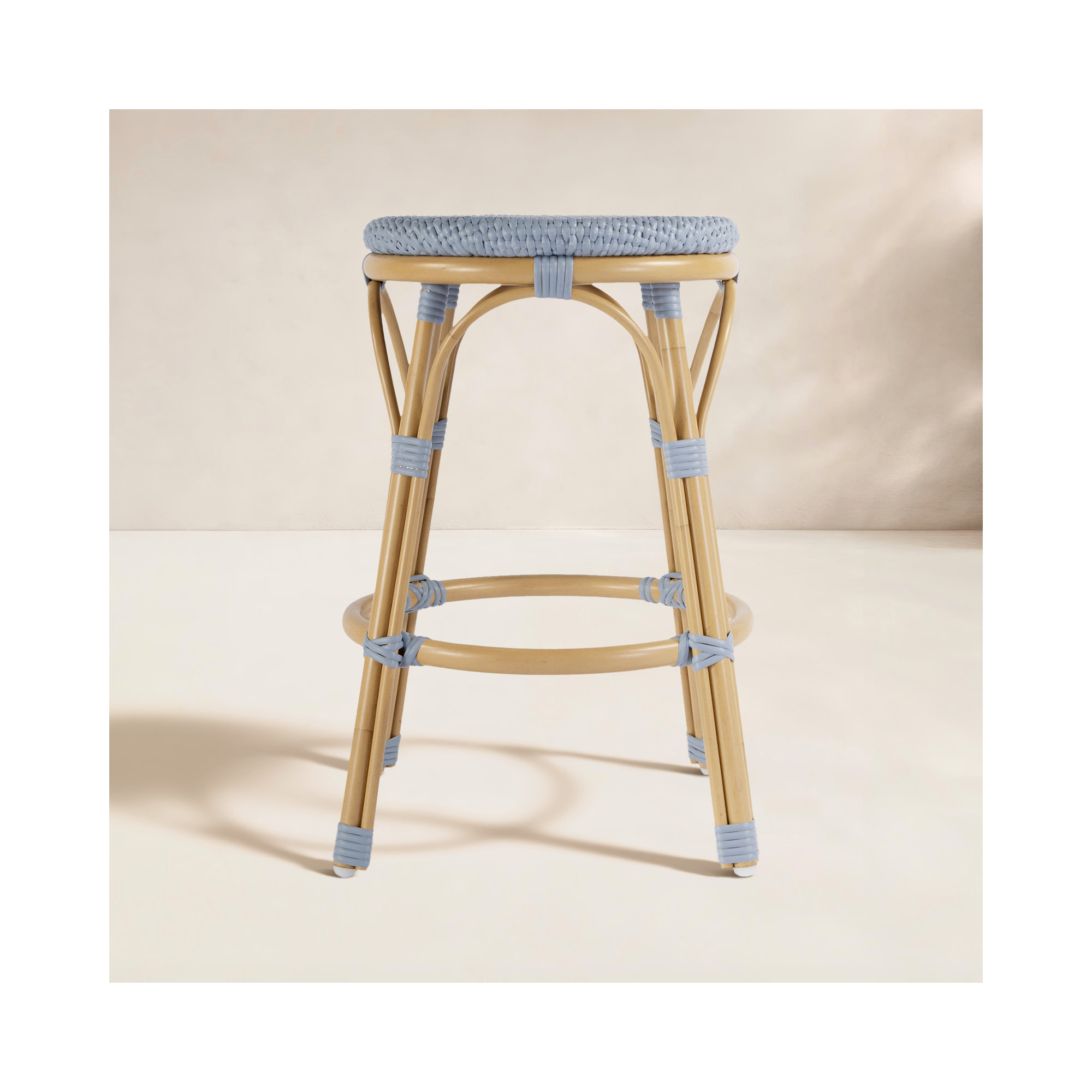 Ellie Patio Counter Stool, Baby Blue