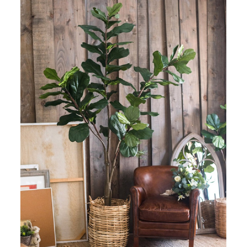 Arbre de figues artificiel en pot, H 39,4 po x l 15,7 po x P 5,1 po