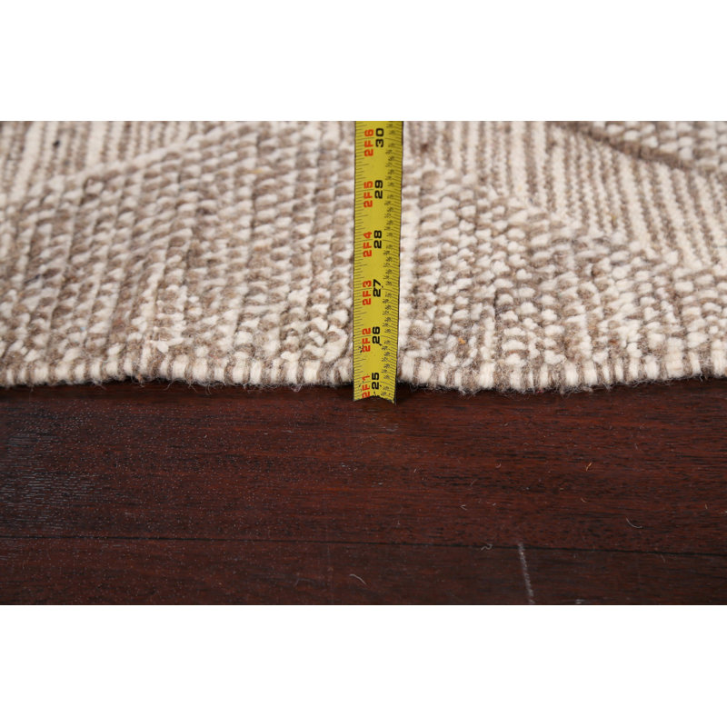 One-of-a-Kind 3' 4'' X 1' 11'' New Age Wool Area Rug in Beige