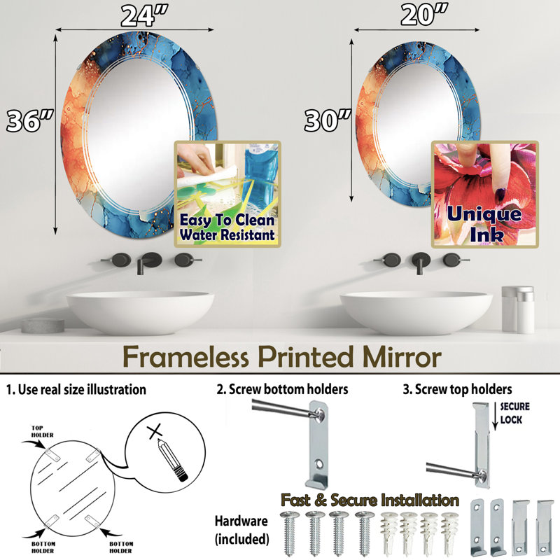 Miroir Zirwa, 30 po x 20 po