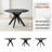 Xavion Dining Table, Model : XVT-48 , Solid Hardwood, 48-Inch Round Wood Table with Sculpted Architectural Legs, Easy To Assemble, Ebony Black Finish-958778271