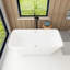 Baignoire de trempage autoportante 59 po en acrylique blanc lustré 59 po
