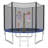 Gymax 8 Ft Outdoor Trampoline Bounce Combo W/safety Closure Net Ladder