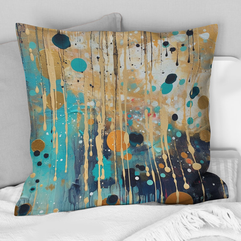 «I'm Take It Under considérer III» - Coussin décoratif à imprimé abstrait minimaliste